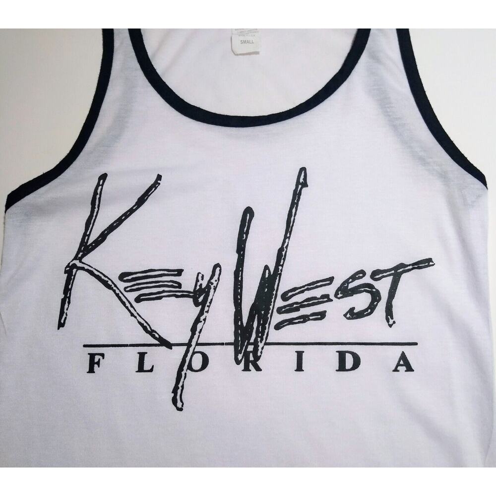 Vintage Shelor Clothing Tank Top Small Key West Florida USA Made
